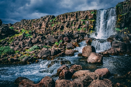 Body of water waterfall natural landscape nature Photo