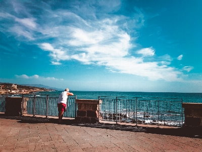 Sky blue cloud sea Photo