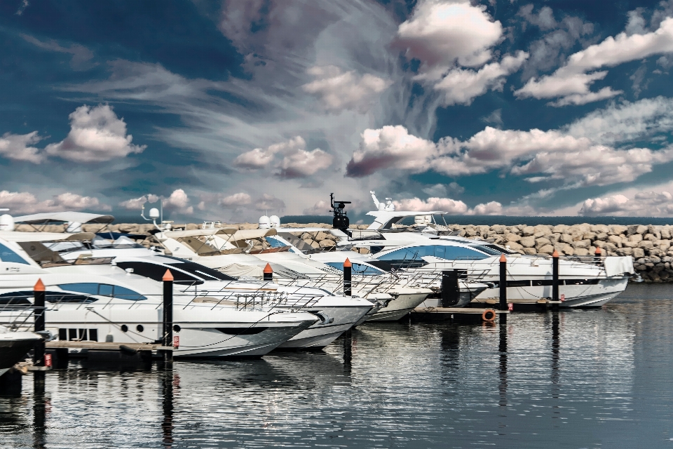 Water transportation marina boat sky