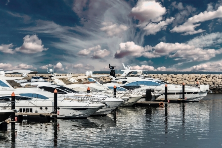 Water transportation marina boat sky Photo