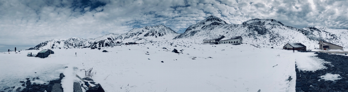 Foto Bentang alam pegunungan
 gunung salju glasial
