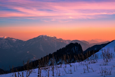 Sky mountainous landforms mountain snow Photo