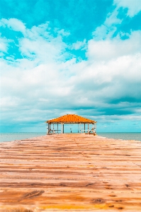 Sky blue sea beach Photo