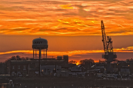 Shipyard portsmouth naval sunrise Photo