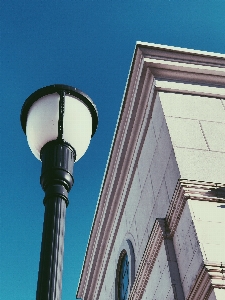 Blue street light architecture lighting Photo