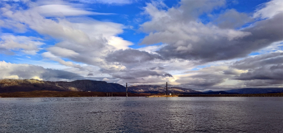 Sky body of water cloud highland