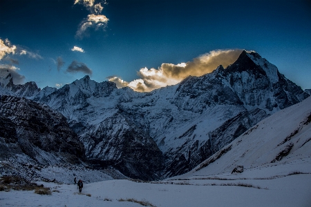 Mountainous landforms mountain sky snow Photo