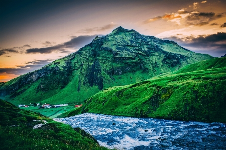 Mountainous landforms natural landscape mountain nature Photo