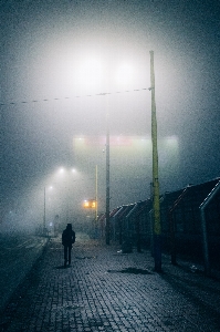 Sky atmospheric phenomenon street light fog Photo