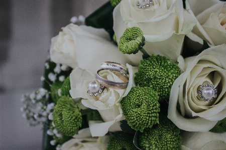 Bouquet white flower arranging Photo