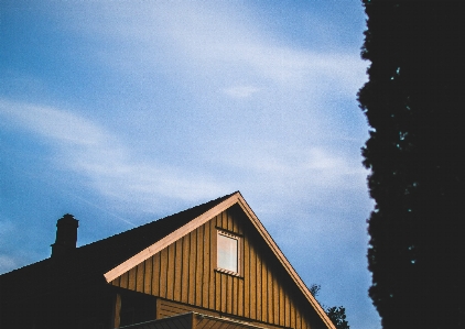 Foto Langit biru awan siang hari