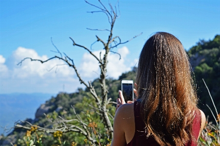 Hair people in nature hairstyle long Photo