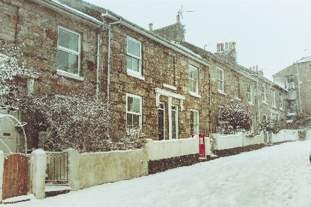 Snow winter neighbourhood house Photo