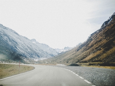 Mountainous landforms highland mountain road Photo