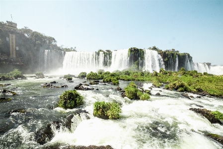 Waterfall water resources body of natural landscape Photo