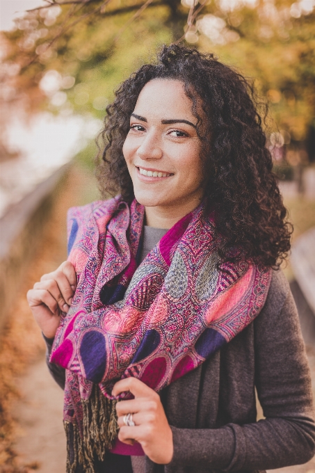 Beauty purple pink scarf