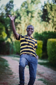 People in nature photograph yellow standing Photo