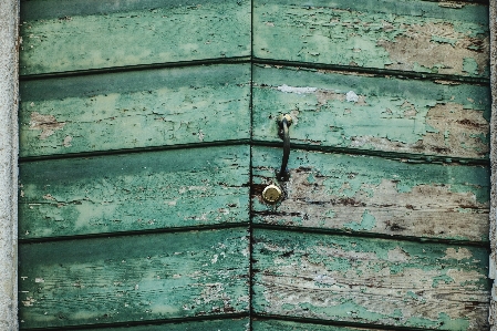 Green turquoise wood iron Photo