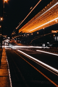 Night light road highway Photo