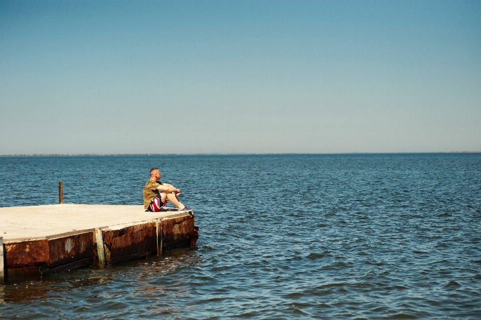 Sea water horizon sky