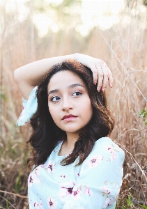 Hair people in nature face photograph Photo