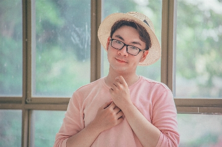 Skin pink glasses lip Photo