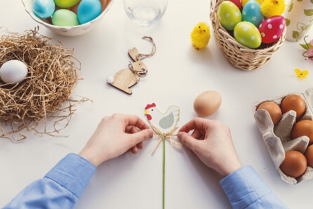 Easter egg hand Photo