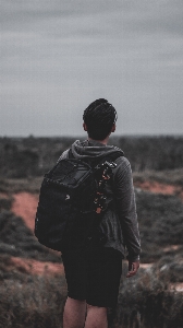 Black sky standing atmospheric phenomenon Photo