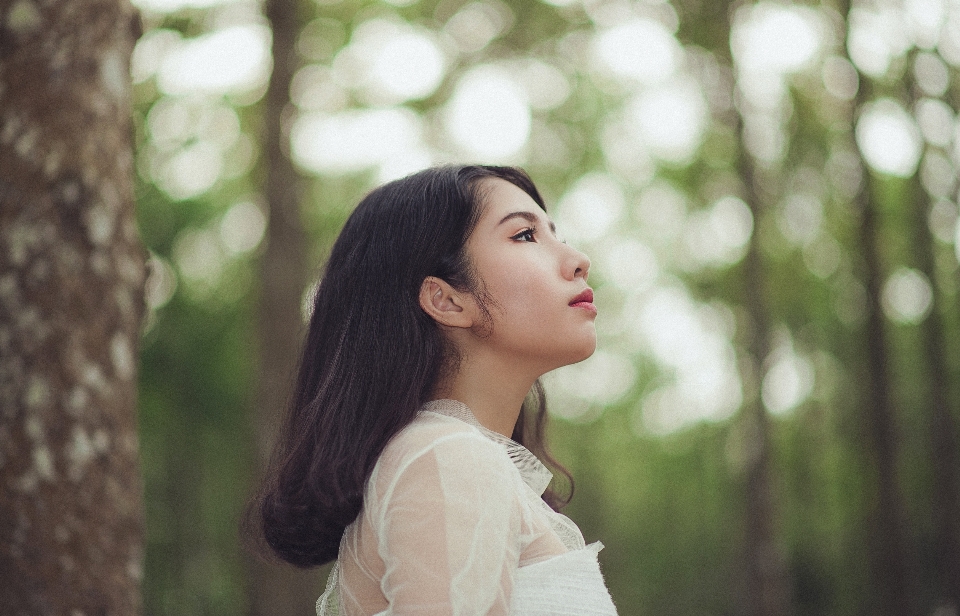 Rambut orang-orang di alam
 menghadapi foto