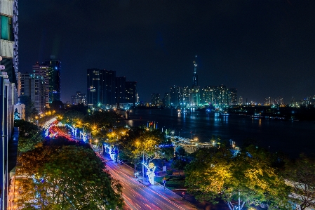 Gece şehir manzarası metropol alanı
 Fotoğraf