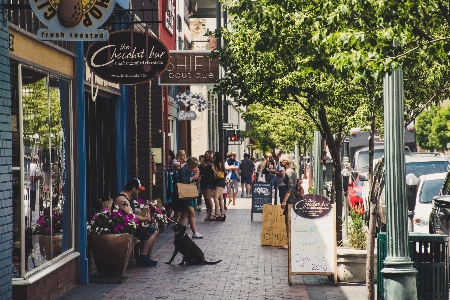 Urban area town street pedestrian Photo