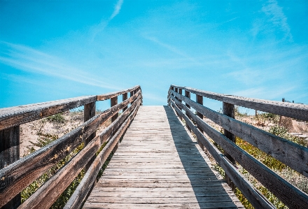 Sky boardwalk blue natural landscape Photo