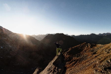 Mountainous landforms mountain sky ridge Photo