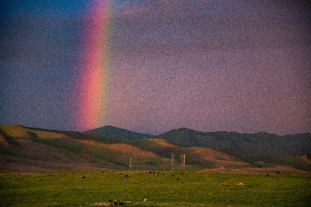 Rainbow sky nature highland Photo