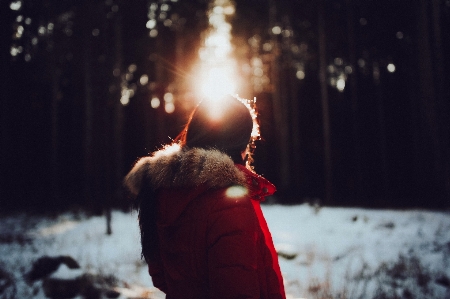 Sparkler light snow heat Photo