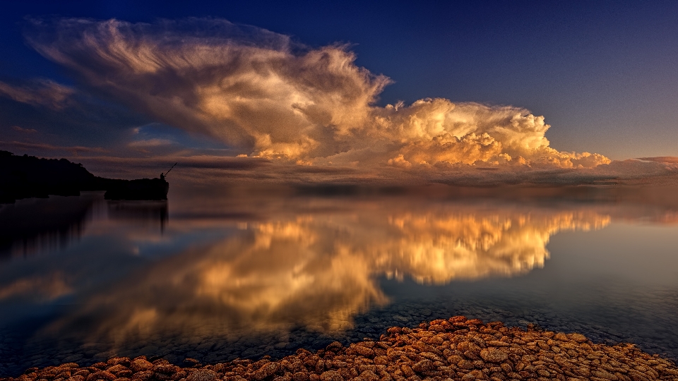 Sky reflection nature body of water