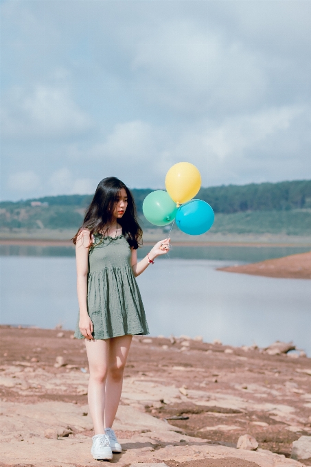 People in nature balloon photograph blue