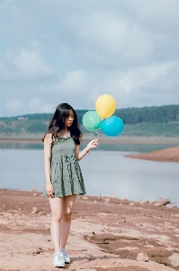 People in nature balloon photograph blue Photo