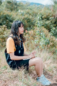 People in nature hair photograph sitting Photo