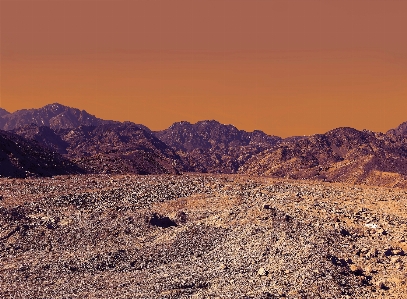 Mountainous landforms mountain wadi sky Photo