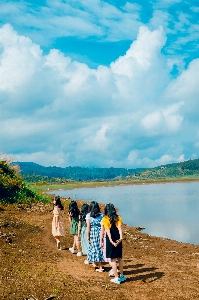 People in nature photograph sky blue Photo