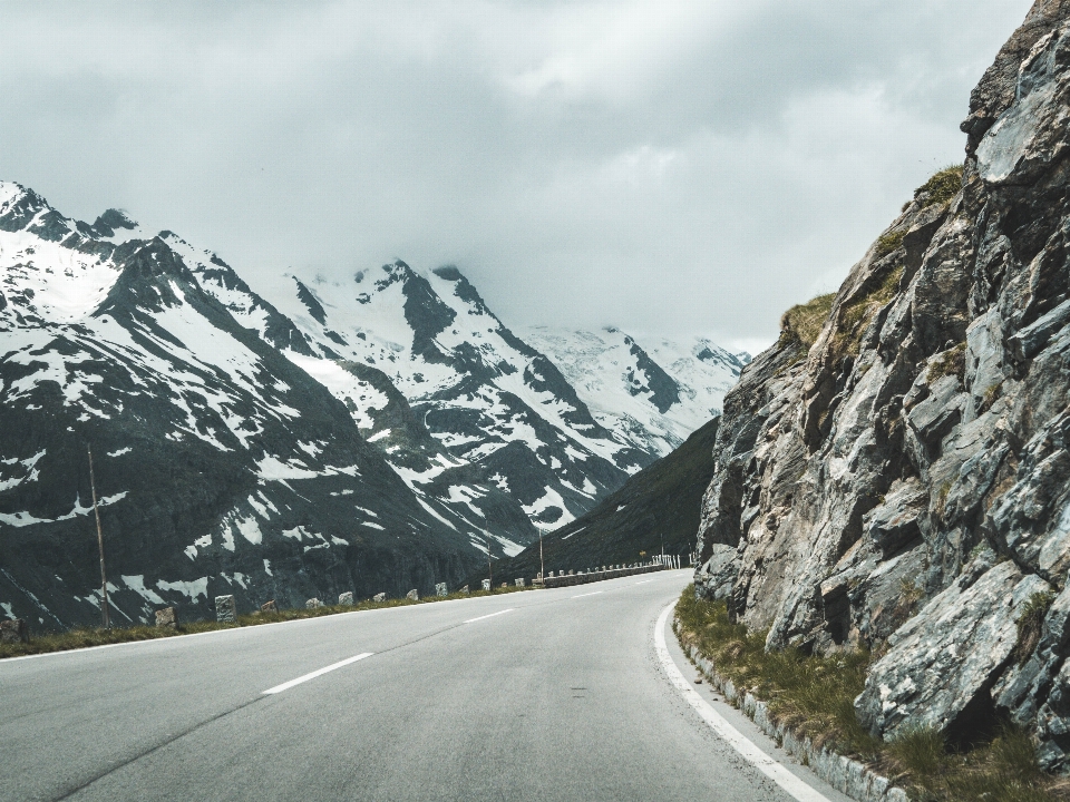 Mountainous landforms mountain road pass