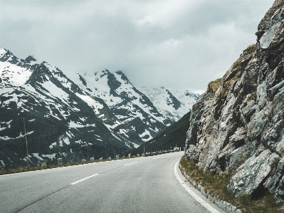 Mountainous landforms mountain road pass Photo