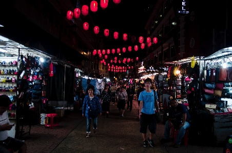 Night market public space city Photo