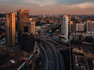 Foto Daerah metropolitan
 lanskap kota perkotaan
