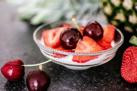 Food fruit strawberry cherry Photo