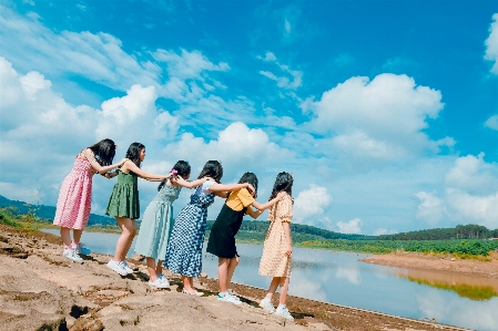 People in nature photograph sky friendship Photo