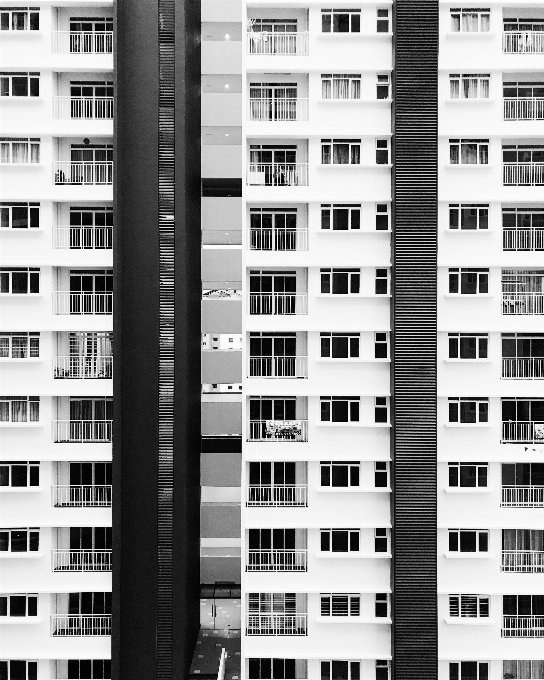 Urban area tower block white building