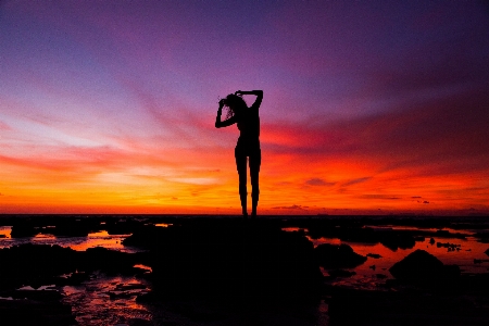 Menschen in der natur
 himmel sonnenuntergang horizont Foto