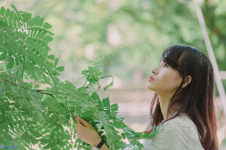 People in nature green leaf beauty Photo